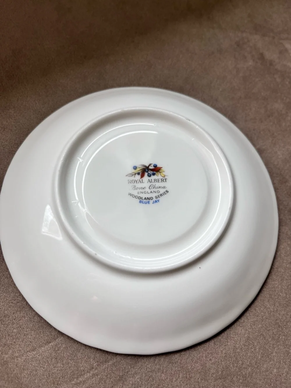 Royal Albert Blue Bird England Teacup & Saucer with Gold Trim